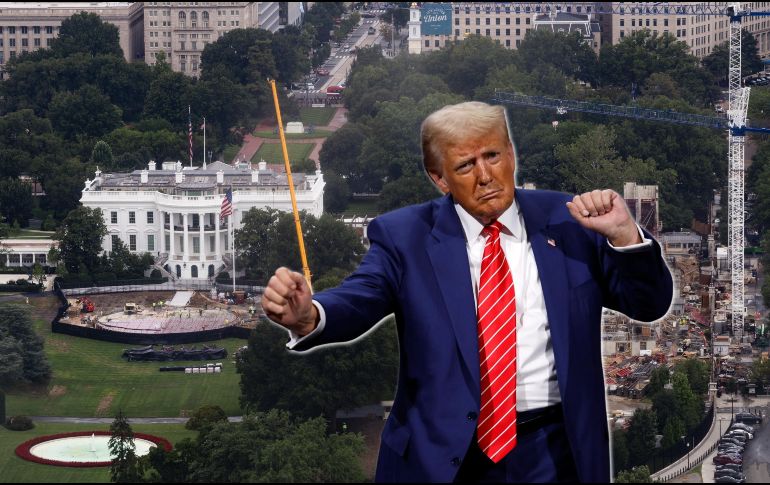 Las obras del nuevo Salón de Baile de la Casa Blanca se ubican en el South Lawn del recinto. AP / ARCHIVO