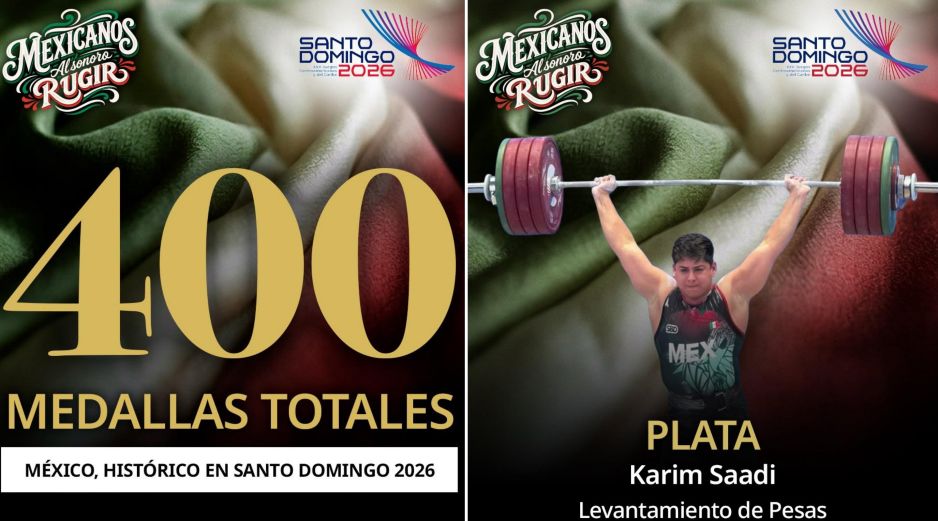 Con la victoria de Karim Saadi y otros deportistas mexicanos parte de la delegación, se rompió la marca de 400 medallas totales. ESPECIAL / X: @conadeoficial