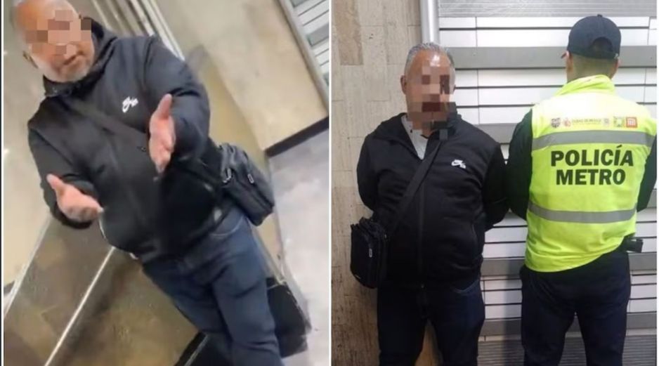 El sujeto se disculpó, pero eso no evitó que fuera detenido ahí mismo, en las instalaciones del Metro. ESPECIAL