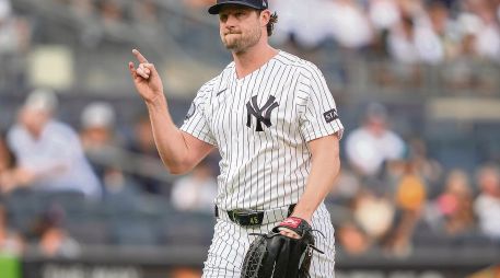 Gerrit Cole ponchó a nueve bateadores en siete entradas para sumar más de mil ponches con Yankees. AP