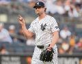 Gerrit Cole ponchó a nueve bateadores en siete entradas para sumar más de mil ponches con Yankees. AP