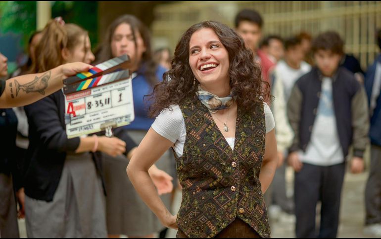Daniela Luque. La actriz sonríe durante un día de filmación de “Nadie Nos Va a Extrañar”. ESPECIALES