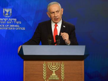 Benjamín Netanyahu dijo que sus aliados estadounidenses tienen algunas "ideas inaceptables" para Israel a las que deben "oponerse", y dijo estar dialogando con ellos. EFE/EPA/R. Zvulun