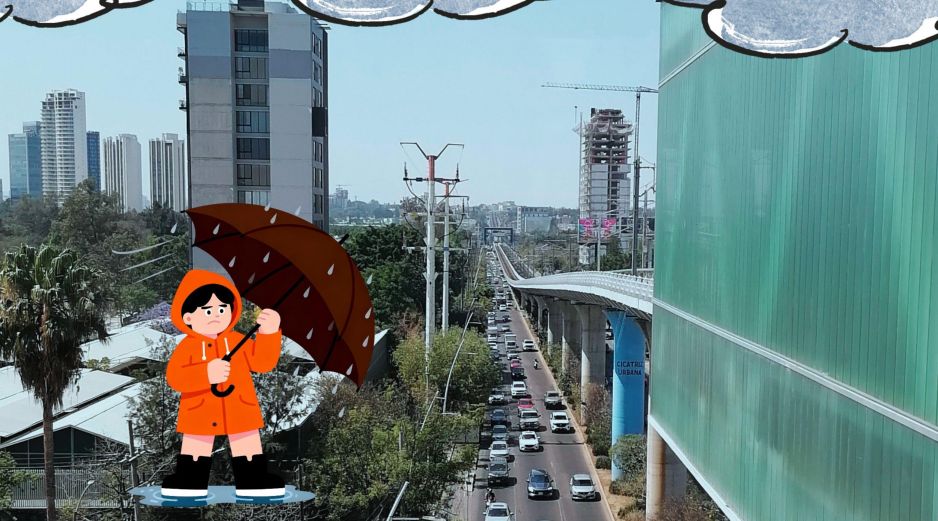 Te compartimos las condiciones que se prevén en Guadalajara con la presencia del monzón mexicano en el país este domingo. ESPECIAL / F. Flores