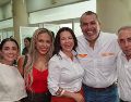 Mirza Flores, coordinadora de Movimiento Ciudadano en Jalisco, estuvo presente en el evento depresentación en Puerto Vallarta. ESPECIAL / Movimiento Ciudadano