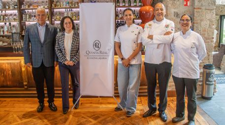 Ignacio Alarcón, Anaíd Pozos, Liz Galicia, Jorge Orozco y Ana Sánchez. ESPECIAL/CORTESÍA HOTEL QUINTA REAL.