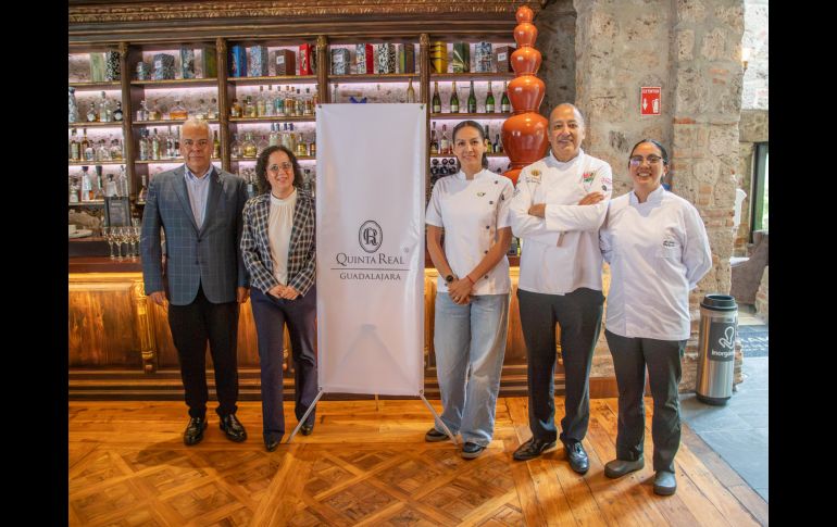 Ignacio Alarcón, Anaíd Pozos, Liz Galicia, Jorge Orozco y Ana Sánchez. ESPECIAL/CORTESÍA HOTEL QUINTA REAL.