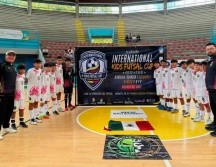 Tres de los futbolistas infantiles, identificados como Tavito, Eiden y Chuky, grabaron un video en representación de todos sus compañeros de equipo. FB/Anareli Granados,