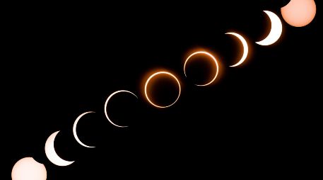 Dependiendo de la posición y la distancia de los astros, existen diferentes tipos de eclipses. AFP / ARCHIVO