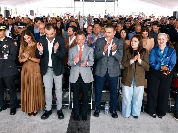 El presidente municipal de Tlajomulco, Quirino Velázquez, apuntó que las nuevas instalaciones representan un paso importante para la seguridad. ESPECIAL/Gobierno de Jalisco