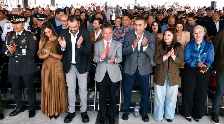 El presidente municipal de Tlajomulco, Quirino Velázquez, apuntó que las nuevas instalaciones representan un paso importante para la seguridad. ESPECIAL/Gobierno de Jalisco