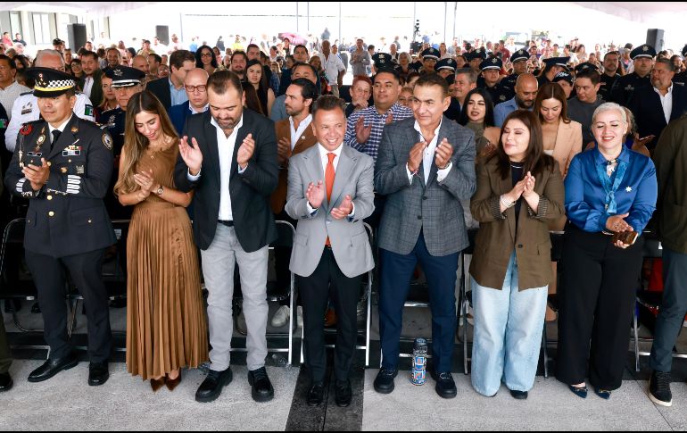El presidente municipal de Tlajomulco, Quirino Velázquez, apuntó que las nuevas instalaciones representan un paso importante para la seguridad. ESPECIAL/Gobierno de Jalisco