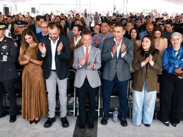 El presidente municipal de Tlajomulco, Quirino Velázquez, apuntó que las nuevas instalaciones representan un paso importante para la seguridad. ESPECIAL/Gobierno de Jalisco