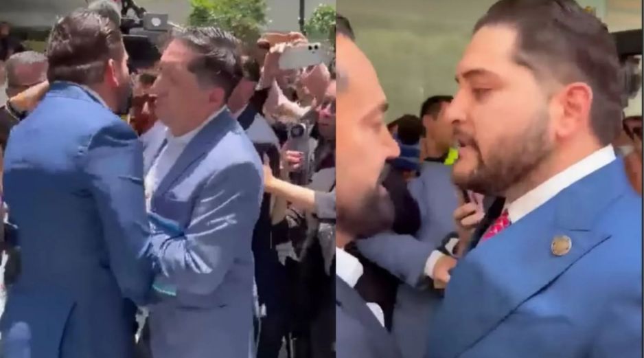 Arturo Ávila y Carlos Gutiérrez protagonizaron un episodio violento en la Comisión Permanente del Senado que se viralizó. CAPTURA DE VIDEO