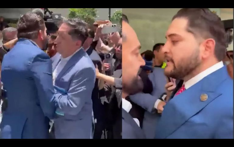 Arturo Ávila y Carlos Gutiérrez protagonizaron un episodio violento en la Comisión Permanente del Senado que se viralizó. CAPTURA DE VIDEO
