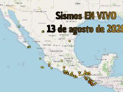 EN VIVO | Sismos en México | Jueves 13 de agosto. ESPECIAL / SSN