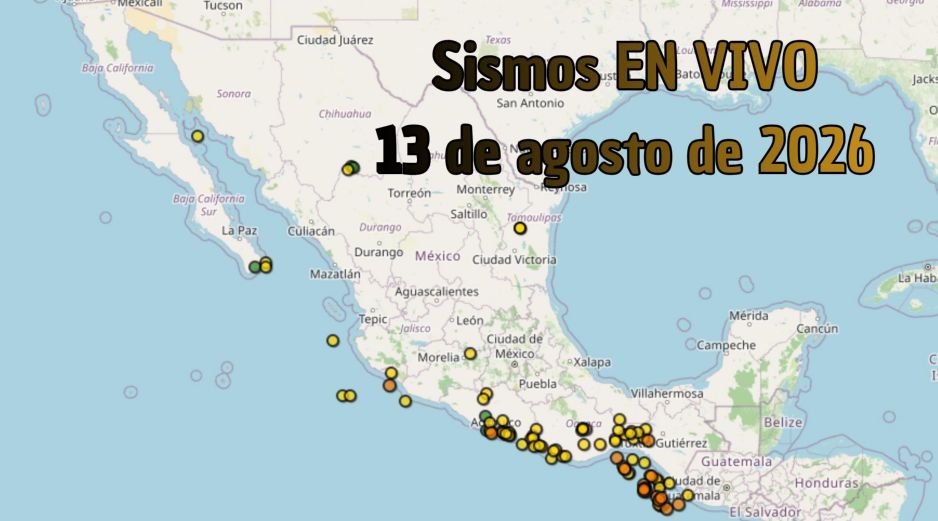 EN VIVO | Sismos en México | Jueves 13 de agosto. ESPECIAL / SSN