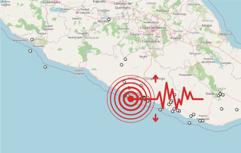 &nbsp;Sismo en Guerrero. ESPECIAL / SSN