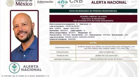 Ricardo Cabezas Talavera, visto por última vez el pasado 30 de julio en la colonia Tabachines, en Zapopan. ESPECIAL