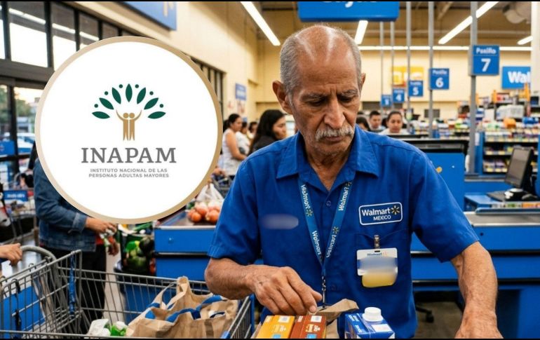 El programa de vinculación productiva ofrece a los adultos mayores la oportunidad de generar ingresos en tiendas de autoservicio como Walmart. ESPECIAL / Gemini (IA)