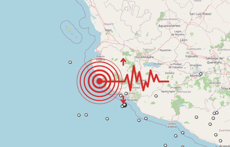 &nbsp;Sismo en Jalisco. ESPECIAL / SSN