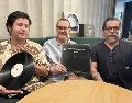 Héctor Castro, Marcos Fajardo y Luis Macías organizadores y participantes de Vinylmania. EL INFORMADOR/ H. Navarro