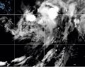 En esta imagen satelital de la NOAA tomada el 13 de agosto de 2026, se muestra la tormenta tropical Lala en el océano Pacífico. AP/ NOAA