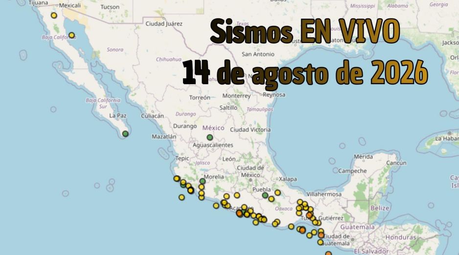 EN VIVO | Sismos en México | Viernes 14 de agosto. ESPECIAL / SSN