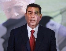 El comisionado del Instituto Nacional de Migración (INM), Sergio Salomón Céspedes, habla durante una rueda de prensa este viernes. EFE / Mario Guzmán / ARCHIVO