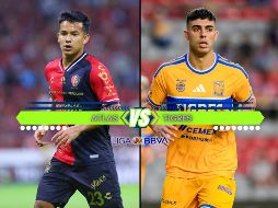 El encuentro entre Atlas y Tigres, que coincide con las celebraciones por los 110 años de la fundación de los rojinegros, se disputará este sábado. ESPECIAL / IMAGO7 y CANVA