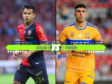 El encuentro entre Atlas y Tigres, que coincide con las celebraciones por los 110 años de la fundación de los rojinegros, se disputará este sábado. ESPECIAL / IMAGO7 y CANVA