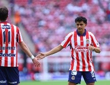 Brian Gutierrez y Richard Ledezma, durante el partido correspondiente a la jornada 2 del torneo Apertura 2026 de la Liga BBVA MX. IMAGO7