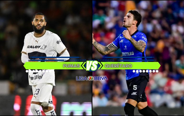 Después de la pausa por la Leagues Cup, Pumas y Querétaro regresan a la actividad de la Liga MX con registros idénticos. ESPECIAL / IMAGO7 y CANVA