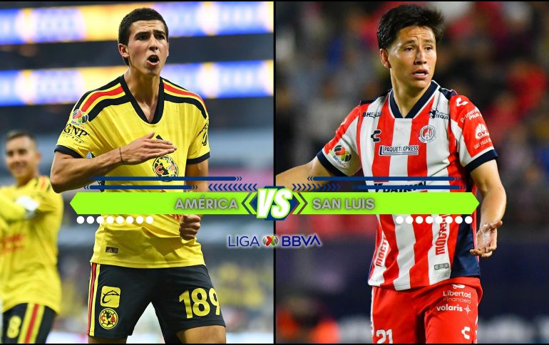 América buscará mantener su paso invicto frente al Atlético de San Luis en el Estadio Banorte. ESPECIAL / IMAGO7 y CANVA