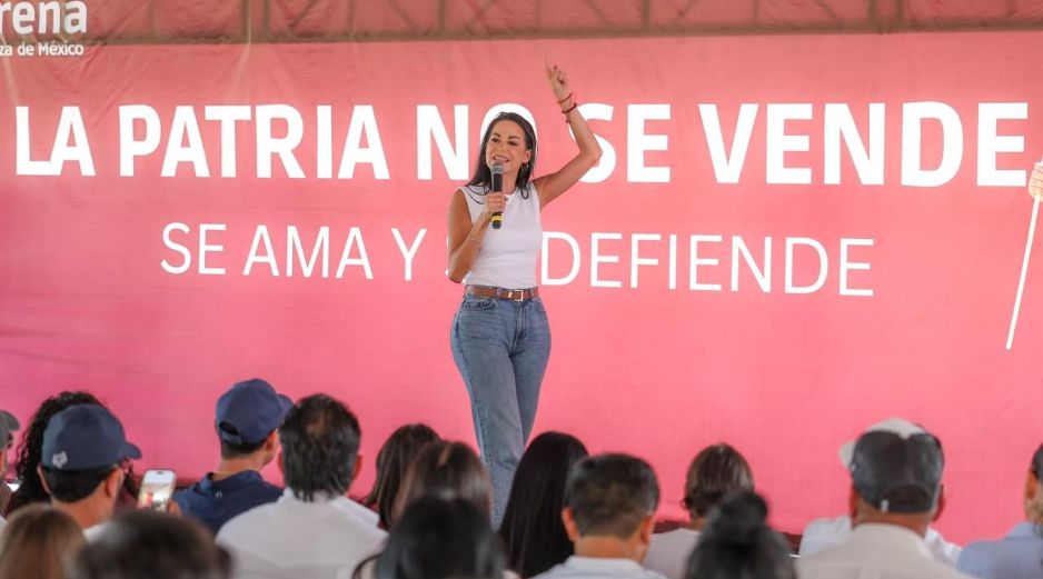 Mery Pozos encabezó una Asamblea Informativa por la Soberanía Nacional en el Parque Luis Quintanar. EL INFORMADOR/A. Navarro