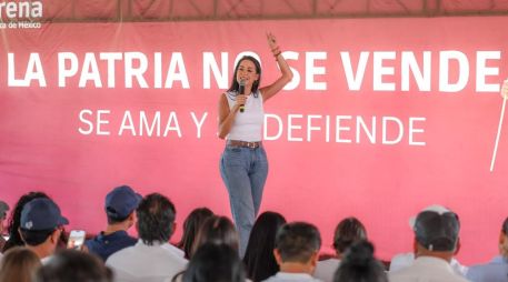 Mery Pozos encabezó una Asamblea Informativa por la Soberanía Nacional en el Parque Luis Quintanar. EL INFORMADOR/A. Navarro