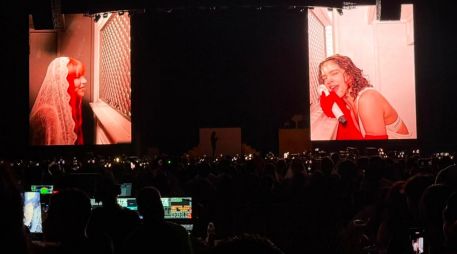 Yeri Mua se robó el show durante el concierto de Rosalía en la Arena VFG de Guadalajara. En el segmento del confesionario, la influencer relató una tóxica historia de amor que dejó a la cantante española y al público completamente atónitos. EL INFORMADOR/H. Navarro