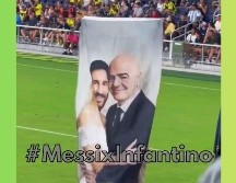 El momento fue celebrado por las y los aficionados que se encontraban en el estadio para el partido Inter Miami vs Nashville y se volvió rápidamente viral. ESPECIAL / X