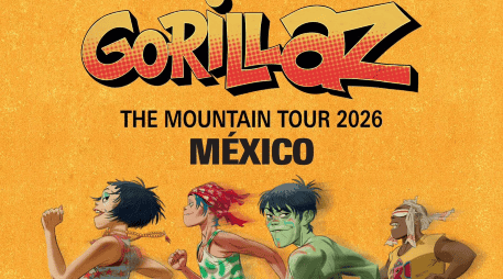 La venta para el concierto de Gorillaz arrancará con la preventa el 25 y 26 de agosto. ESPECIAL/OCESA