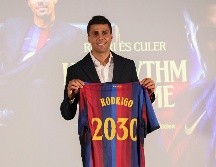 El reto para Rodri será trasladar toda su experiencia para ser el punto de equilibrio del medio campo en el Barcelona. EFE / Q. García