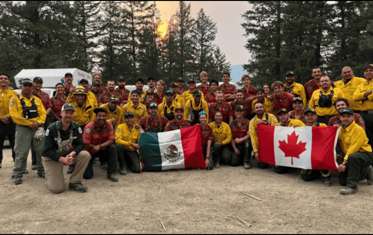 La Conafor mantiene desplegados y coordinados a 422 combatientes forestales en Canadá. CORTESÍA