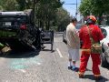 Elementos de la Coordinación Municipal de Protección Civil y Bomberos de Guadalajara acudieron al punto tras el choque. ESPECIAL/Protección Civil Guadalajara