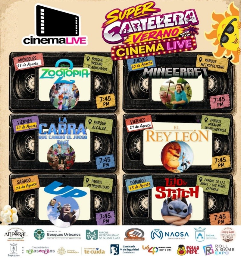 ESPECIAL/ FACEBOOK/ Facebook/ Cinema Live Guadalajara.
