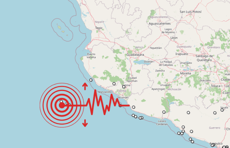 &nbsp;Sismo en Jalisco. ESPECIAL / SSN