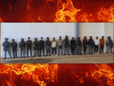 Tras los arrestos se registraron cierres carreteros que motivaron la activación del Plan Antibloqueo; los detenidos fueron trasladados en helicóptero a la FGR en la Ciudad de México. ESPECIAL