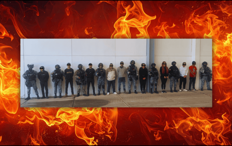 Tras los arrestos se registraron cierres carreteros que motivaron la activación del Plan Antibloqueo; los detenidos fueron trasladados en helicóptero a la FGR en la Ciudad de México. ESPECIAL