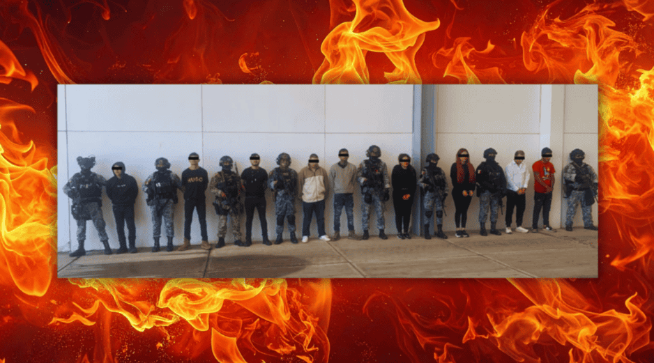 Tras los arrestos se registraron cierres carreteros que motivaron la activación del Plan Antibloqueo; los detenidos fueron trasladados en helicóptero a la FGR en la Ciudad de México. ESPECIAL