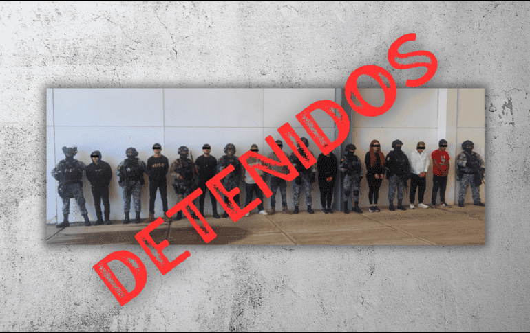 Los detenidos fueron trasladados en un helicóptero de la Fuerza Aérea Mexicana para ser puestos a disposición de la Fiscalía General de República. ESPECIAL