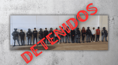 Los detenidos fueron trasladados en un helicóptero de la Fuerza Aérea Mexicana para ser puestos a disposición de la Fiscalía General de República. ESPECIAL