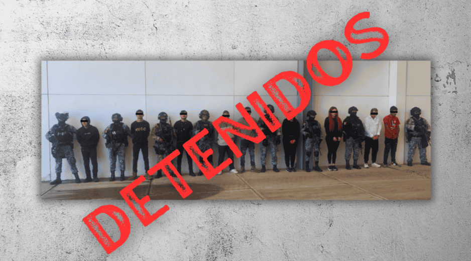 Los detenidos fueron trasladados en un helicóptero de la Fuerza Aérea Mexicana para ser puestos a disposición de la Fiscalía General de República. ESPECIAL